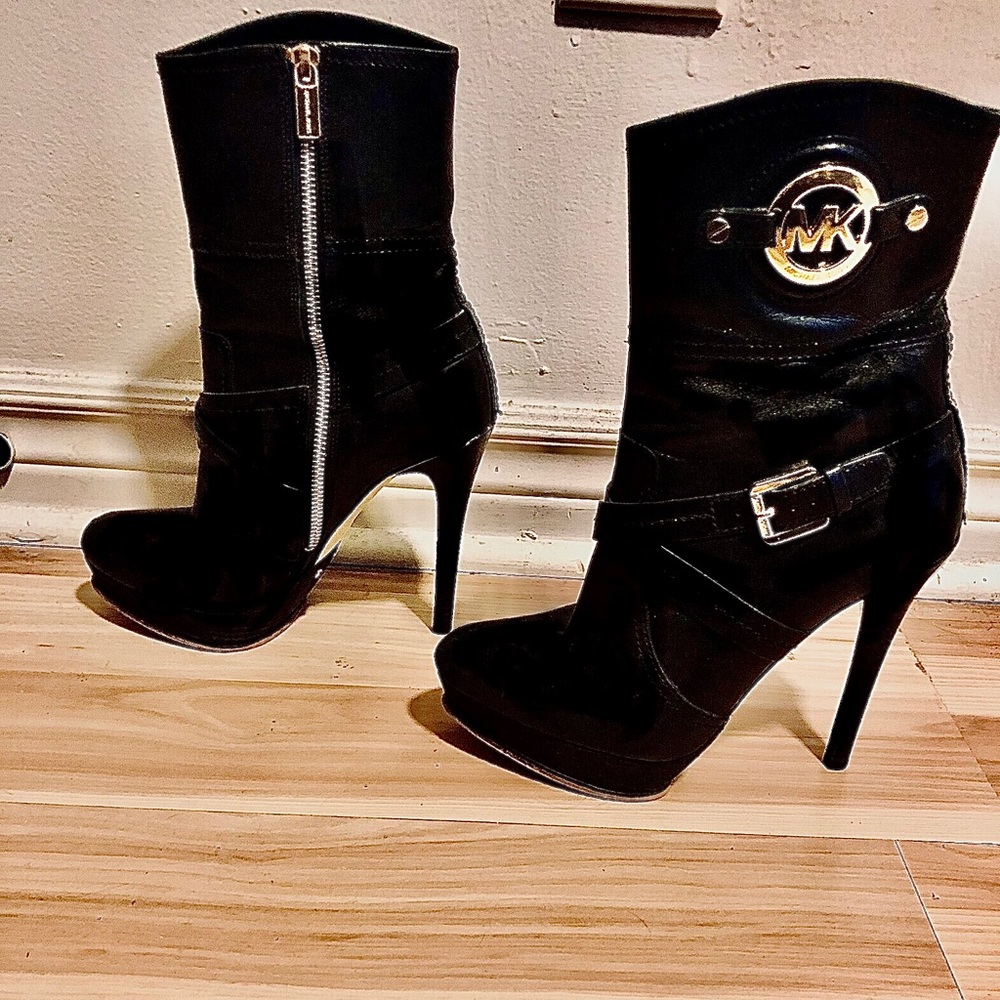 Black Leather Michael Tors Boots